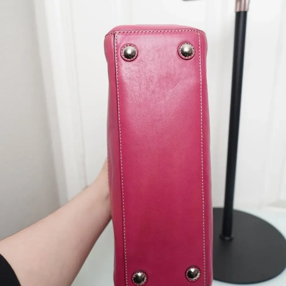 Coach Pink Leather Tote Bag Y2K